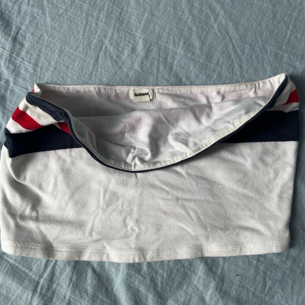 Garage Striped Tube Top